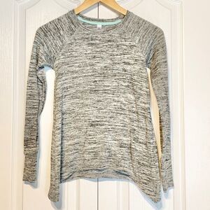 90 Degree Active Girls Long Sleeve Gray Heather Knit Top Size Medium
